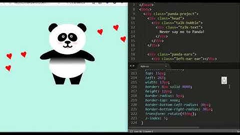 Animation panda on the HTML/CSS