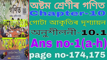 class 8 maths chapter 10 Assamese medium. class 8 maths ex-10.1 answer. h5n7y6 H5N7Y6 . class 8 10.1