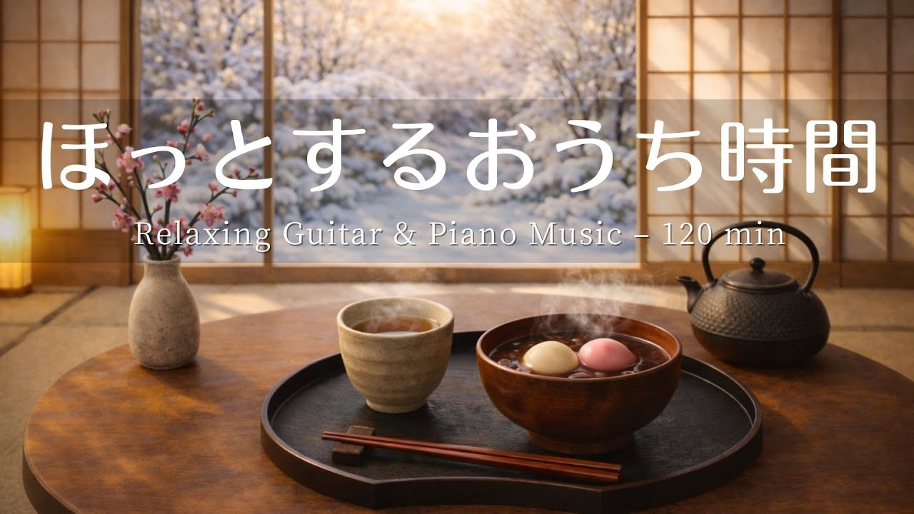【癒し・作業用BGM】冬の静かなひとり時間Vol.12☕️❄️ Relaxing Guitar & Piano Music – 120 min｜癒し・集中・読書・リラックス