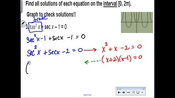 PreCalc 5.3 Part 2 Solving Trig Equations Feb 2019