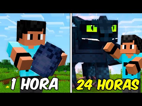 Passei 24 HORAS TREINANDO DRAGÕES no Minecraft