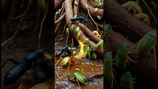 Inside a Hidden Aphid Colony#AnimalPOV#AphidColony#InsectWorld#HiddenNature#MacroNature