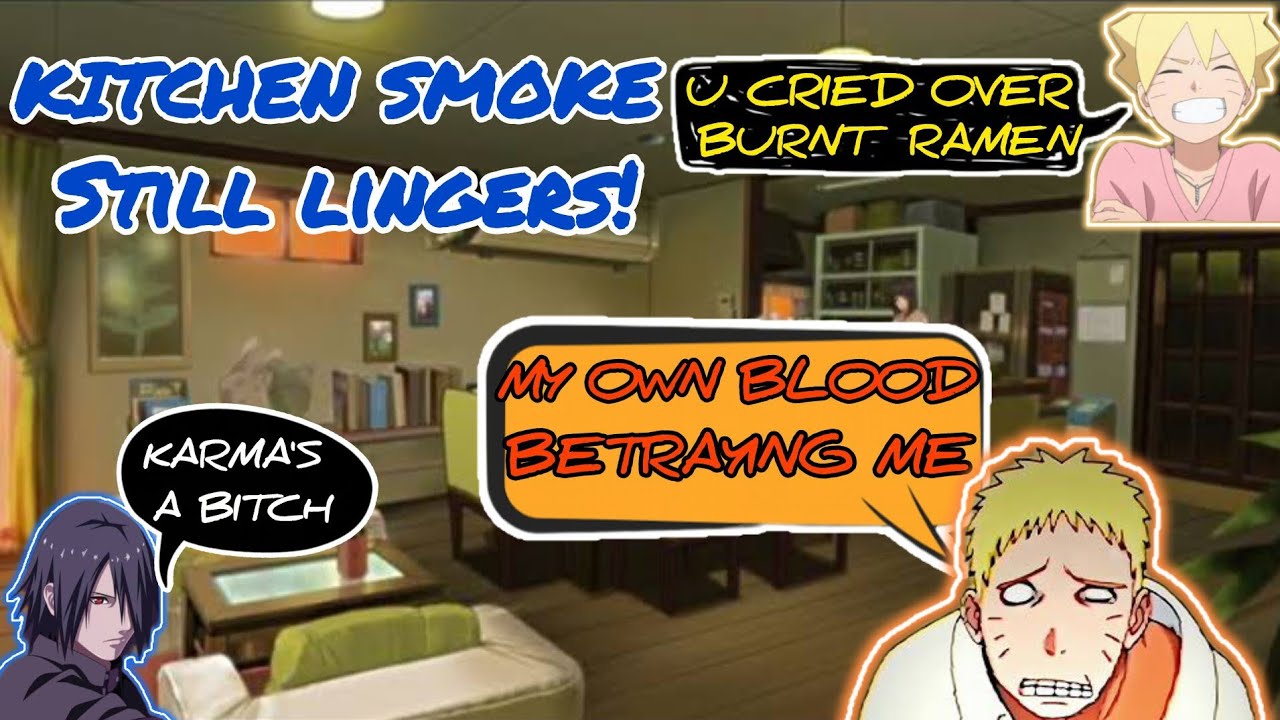 Konoha Chaos Group Chat-Part-5 Boruto roasts dad's kitchen fire at 3AM! 😂