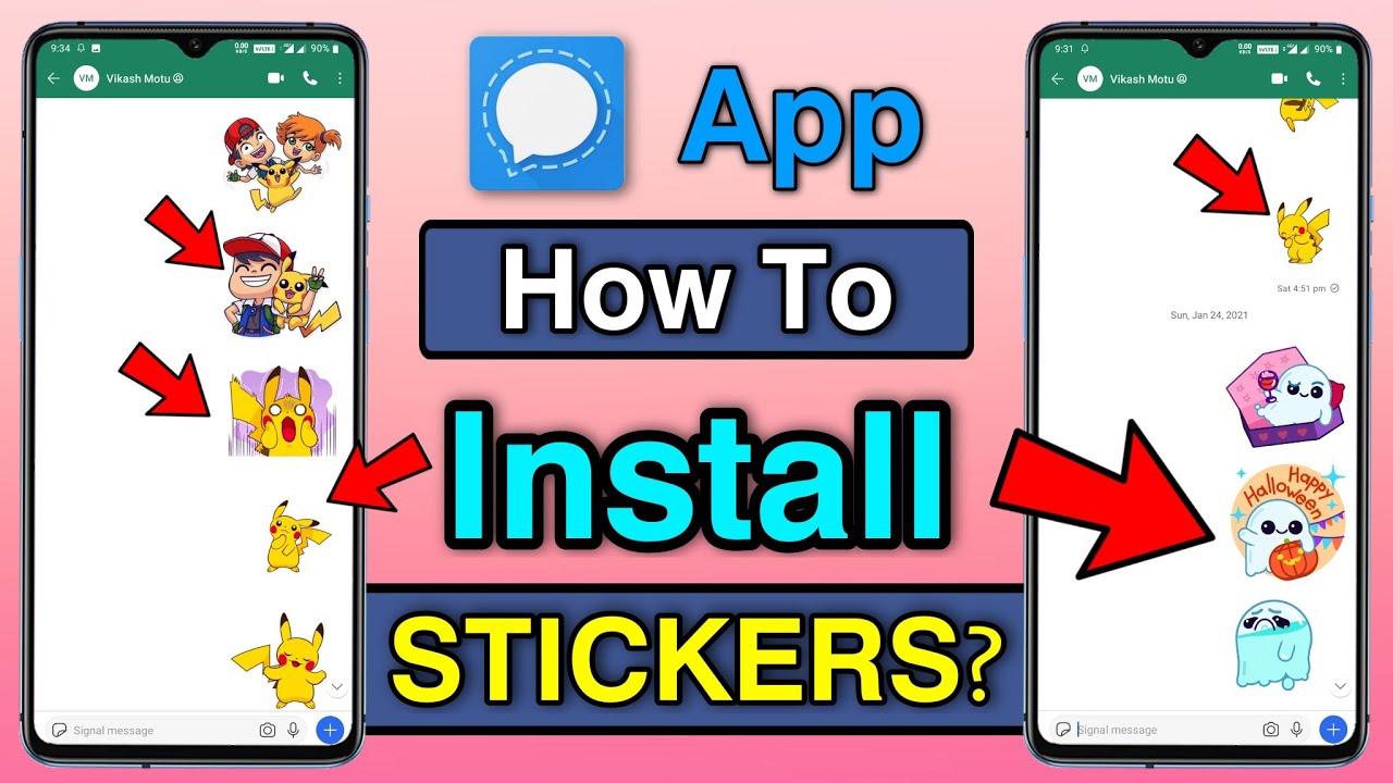 How To Install and Send New Animated Stickers In Signal App On Android Without App (HINDI/URDU)
