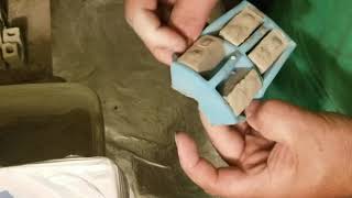 Unmolding Mini Cinder Blocks....sacando Los Bloques Mini Del Molde....el Kabrito Materiales Mini