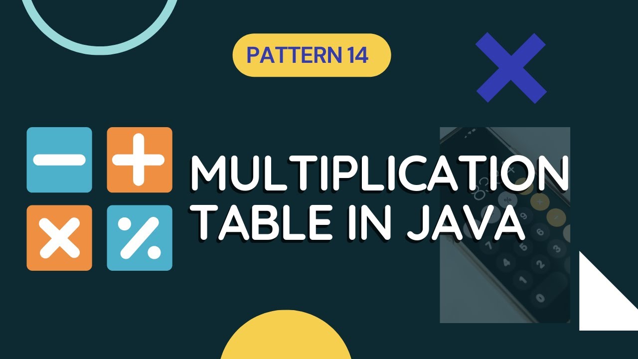 multiplication table by java || java program to display the ...