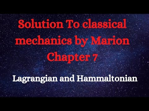 solution to classical mechanics by Marion chapter 7 problem 7.3 - YouTube