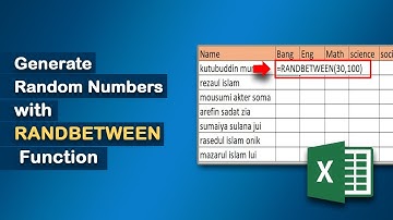 How to Generate Random Numbers with RANDBETWEEN Function in Excel