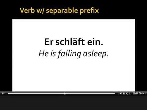 New German Separable Prefix Verbs