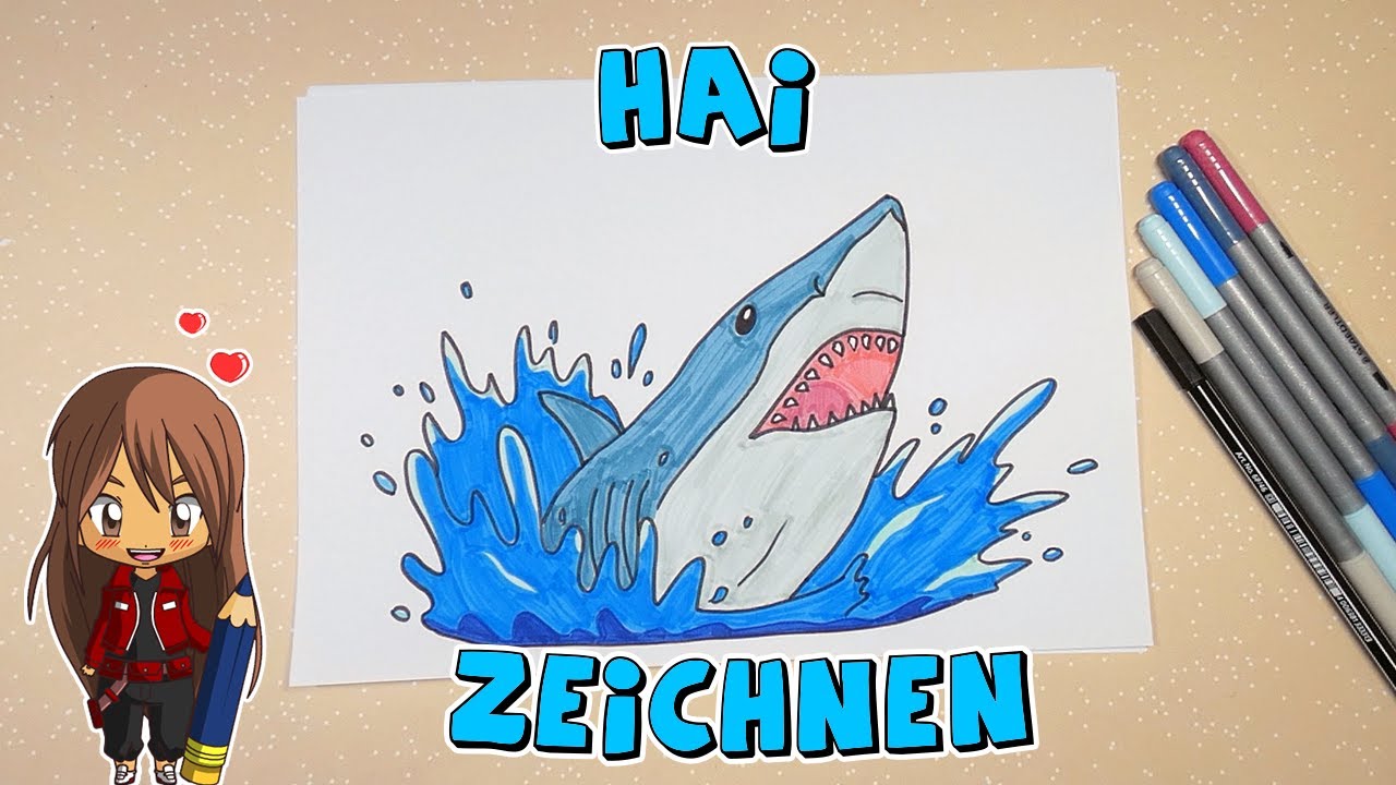 Hai einfach malen für Kinder | ab 7 Jahren | Malen mit Evi | deutsch