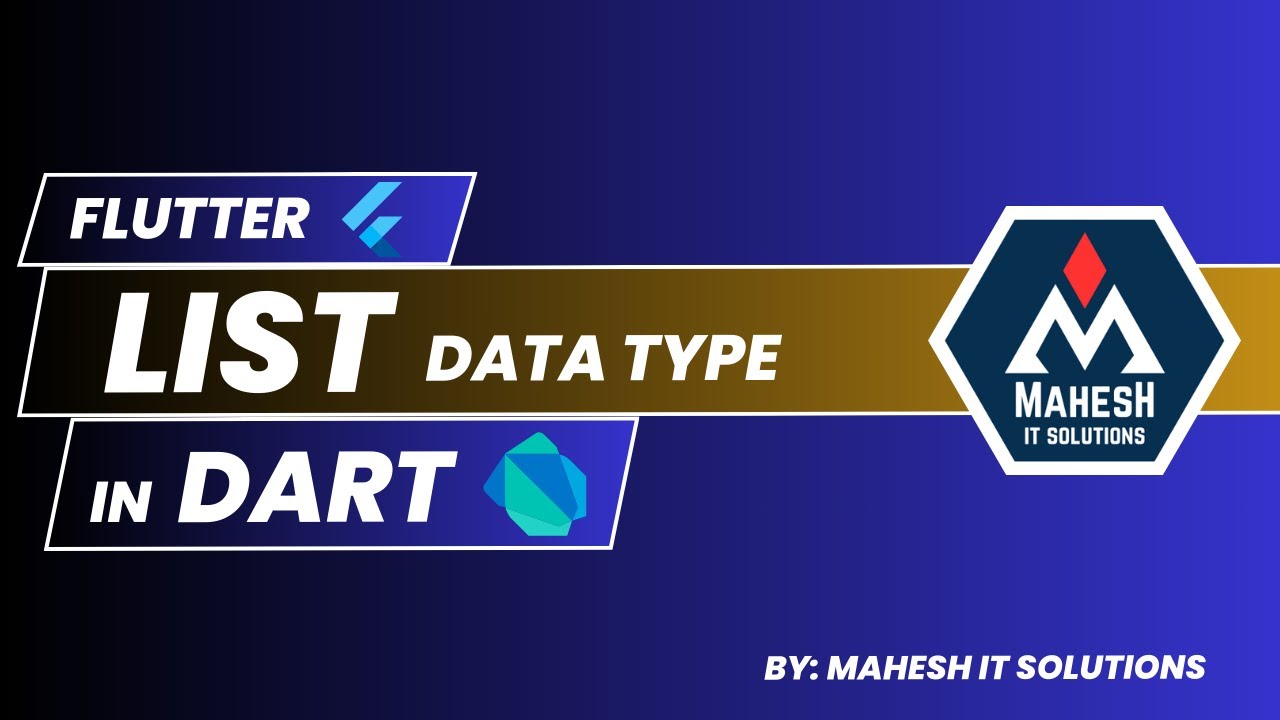 Flutter List Data Type | Dart | Flutter | List - YouTube