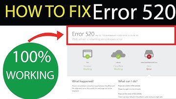 Error 520 | Web server is returning an unknown error | Host Error