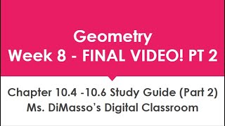 Geometry: Circles Study Guide (Part 2)