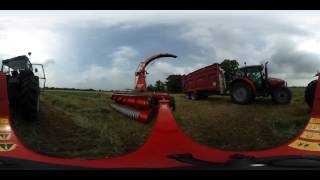 Draw Bar of forager whilst Silaging 360 video