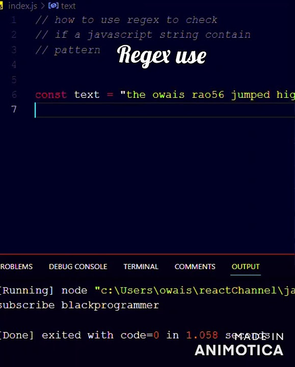 How to use regex to check if a javascript string contains a pattern