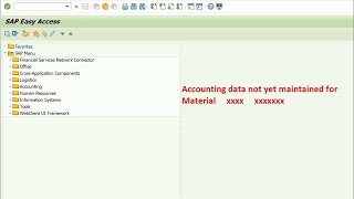 Fix error Accounting data not yet maintained for material Net Worth