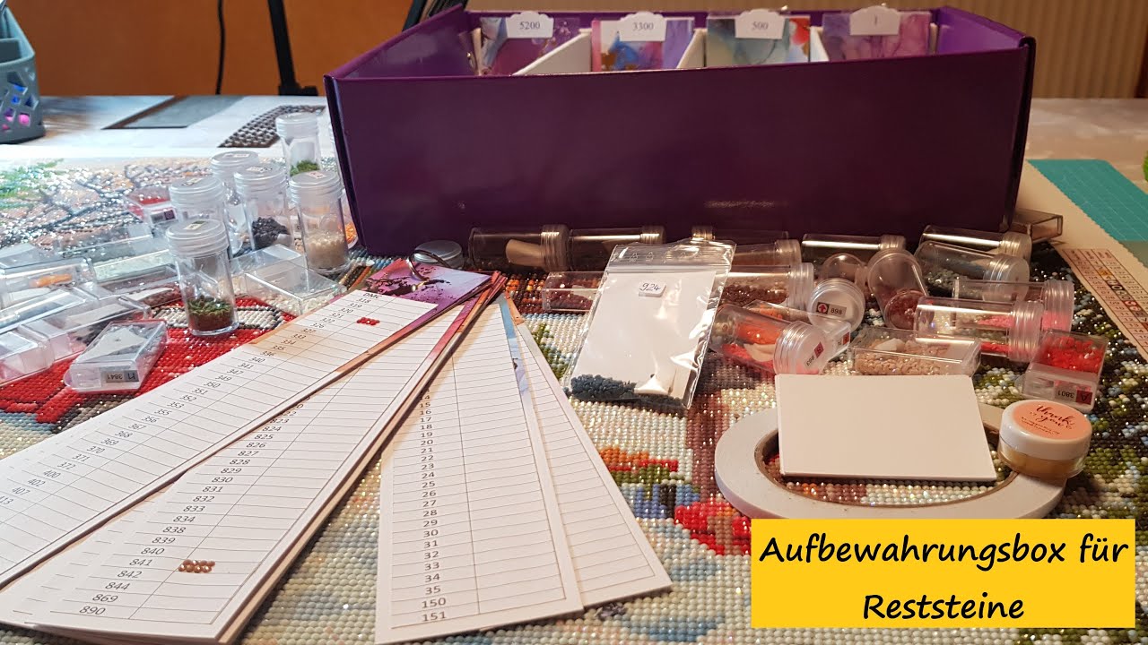 Unboxing# Aufbewahrungsbox für Reststeine# Daimond Painting#