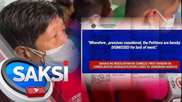 Consolidated disqualification cases vs Bongbong Marcos, ibinasura ng COMELEC First Division | Saksi