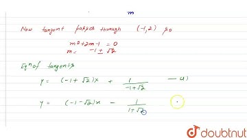 Tangent are drawn from the point (-1,2)\non the parabola y^2=4x\n. Find the length that these ta...