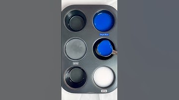 Guess the Color | Gray + white + royal blue #colormixing #amazing