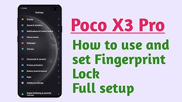 Poco X3 Pro , How to use and set Fingerprint Lock full set-up