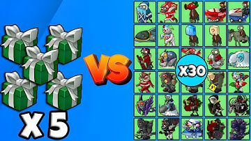 5 Plants Box Fusion vs All Zombies x30 - PVZ Fusion