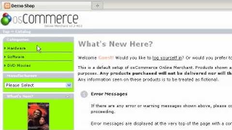 osCommerce Main Categories Step-by-step Customization (Introductory Video)