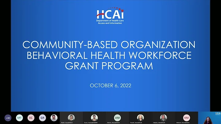 Webinar: Community Based Organization Behavioral H...