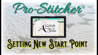 Setting a New Start Point in HQ Pro-Stitcher