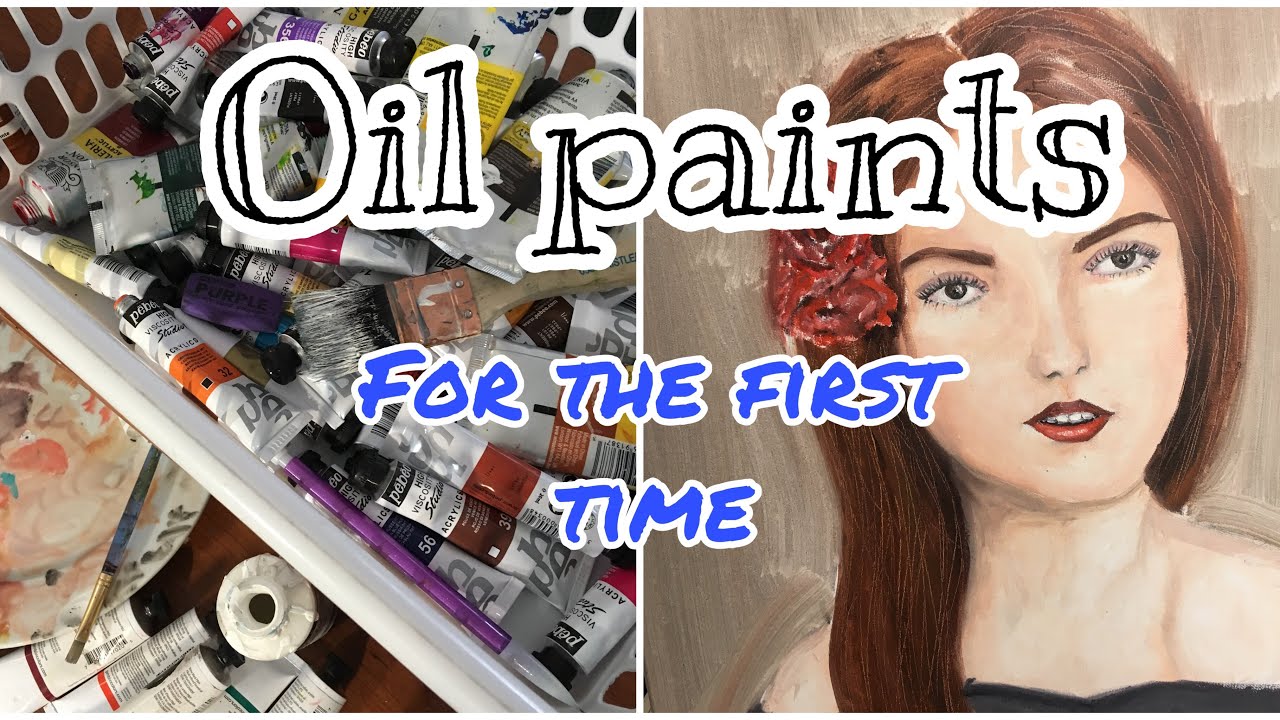 Trying oil paints for the first time! |HM arts - YouTube