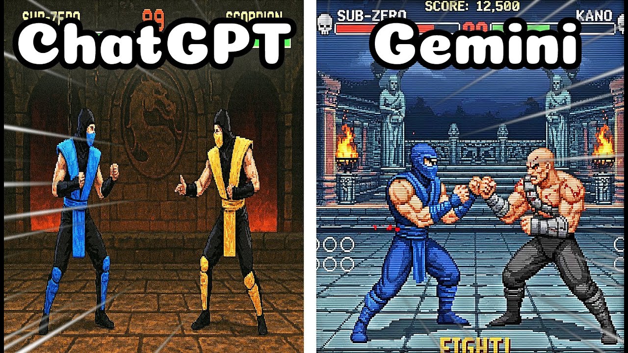 ChatGPT vs Gemini Make Mortal Kombat from Scratch