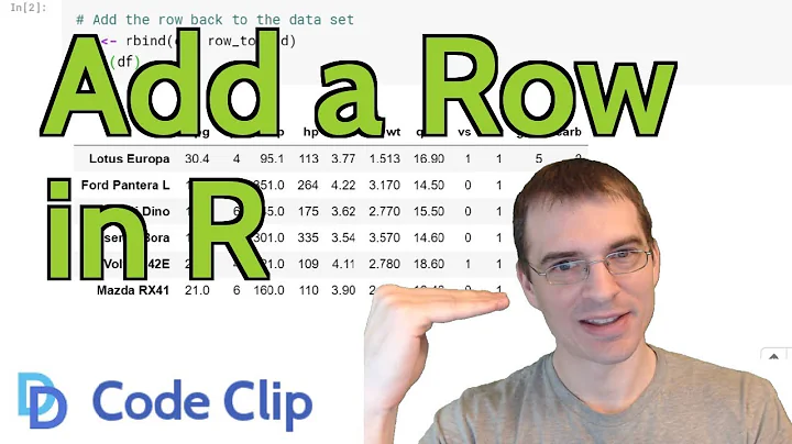 How to Add a Row To a Data Frame in R