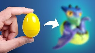 Turning a PLASTIC Egg into a Hatching DRAGON! - Polymer Clay Sculpture Timelapse Tutorial
