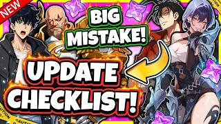 Celebrity STOP! UPDATE CHECKLIST! AVOID THIS BIG MISTAKE! ELENA / LIU / ANTOINE! [Solo Leveling: Arise] Wealth