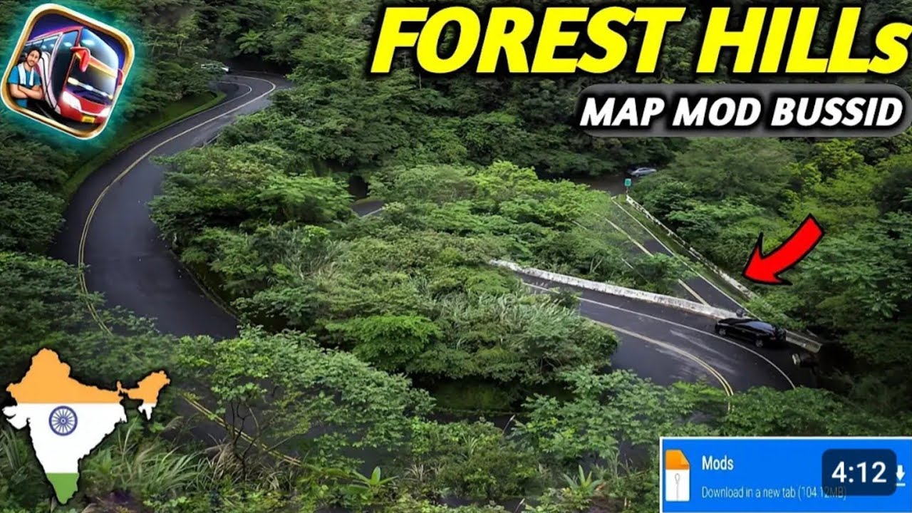 Release 🔥 DEEP FOREST HILLS DANGEROUS MAP MOD 🔥 Bus simulator Indonesia/ Bussid/ Relaxing Driving