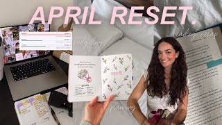 APRIL RESET  goals, doodle planner setup, march recap, budget checkin, reading recap + TBR