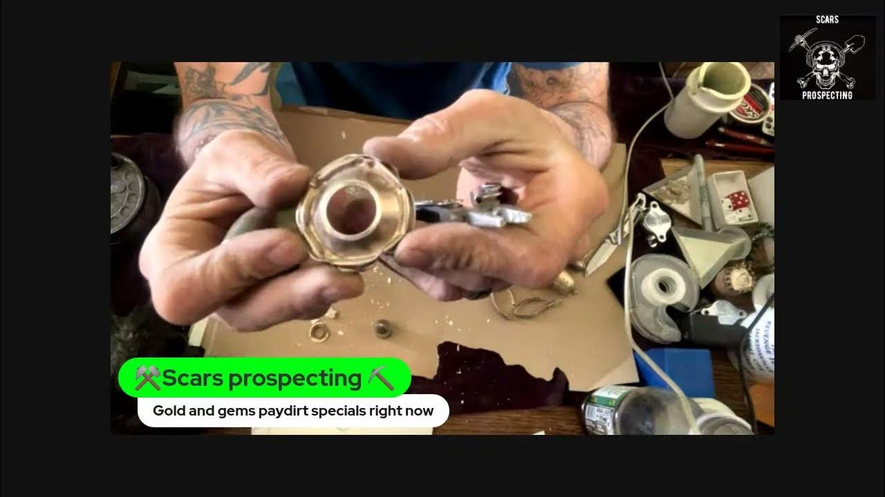 Taking apart some sterling silver salt and pepper shakers to melt 