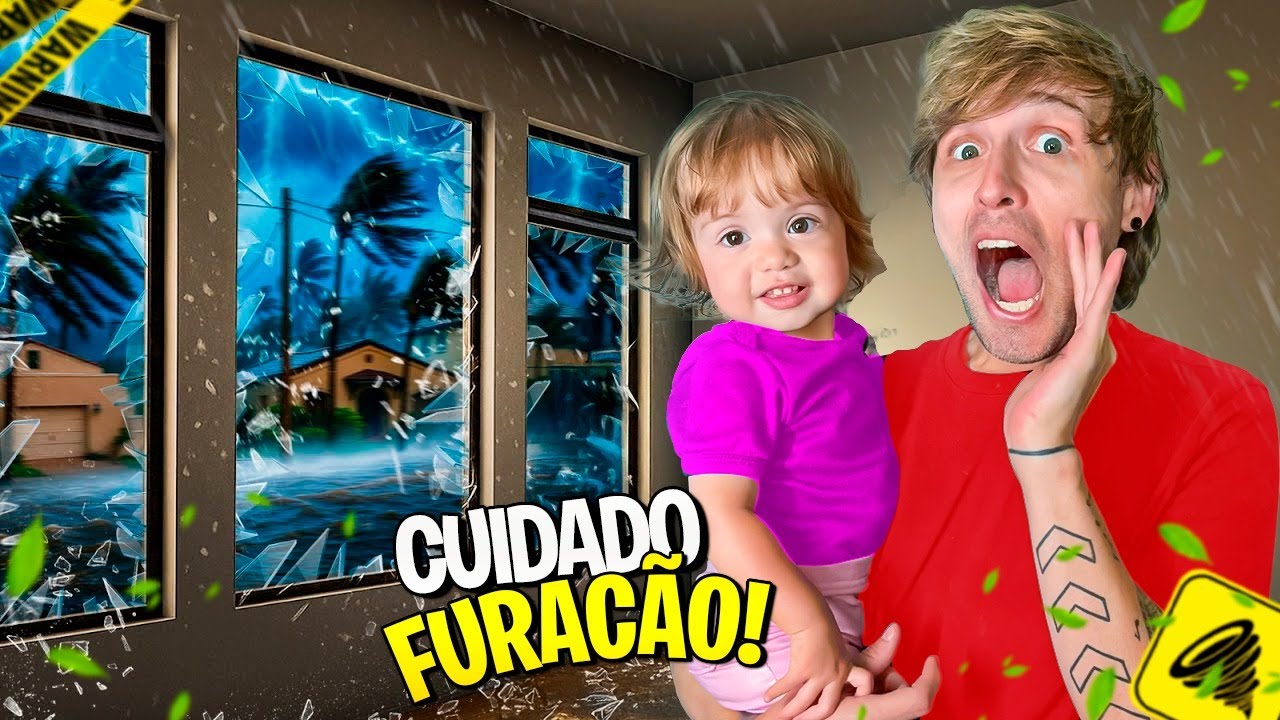 VAMOS FUGIR do FURACÃO que ESTÁ CHEGANDO na NOSSA CASA NOVA!