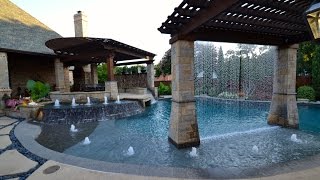 Colleyville Cascading Water Paradise Pool Tour