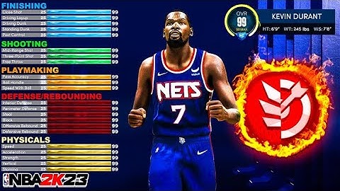 This *NEW* 6’10 KEVIN DURANT DEMIGOD BUILD WILL BREAK NBA 2K23..