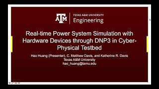 Famous Real-time power system simulation with hardware devices through DNP3 Wealth