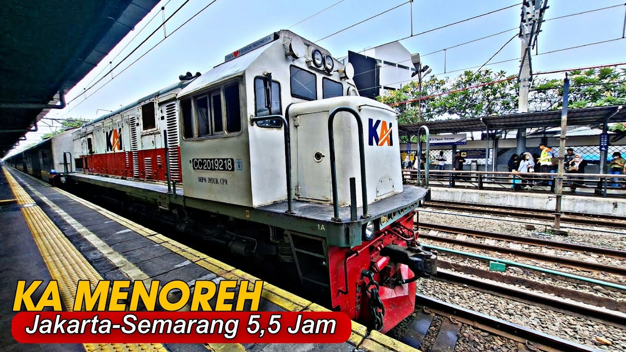 KERETA EKONOMI TERCEPAT❗ Naik KA MENOREH Siang dari Jakarta ke Semarang 2025 #keretaapi