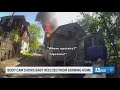 BODY CAM VIDEO: Officer catches baby dropped from window of burning home in Kalamazoo