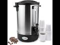 ALPHA LIVING 100 Cups Electric Coffee Urn – Stainless Steel Large Capacity Electric Kettle