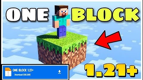 One Block Map For Minecraft Pe 1.21/1.21.60 | New One Block MCPE 1.21.60