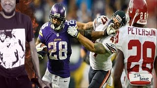 THE BEST RB I'VE EVER SEEN! ADRIAN PETERSON COLLEGE/NFL HIGHLIGHTS REACTION!