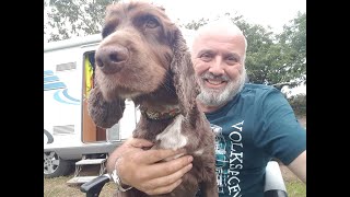 Charlie & Me look at the Wheel Change Jacking Point on a Motorhome