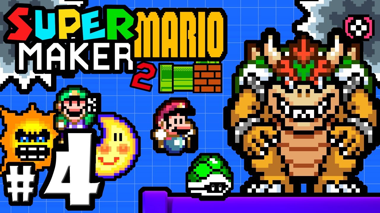 Super Mario Maker 2 Player Nintendo Switch Gameplay Walkthrough Part 4 Bowser Boss Mario Making Youtube