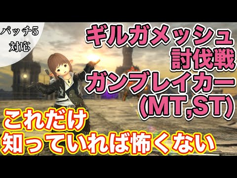 【FF14】ギルガメッシュ討伐戦にガンブレイカー(タンクMT,ST)で挑戦【これだけ知っていれば怖くないタンク編 2021年版】