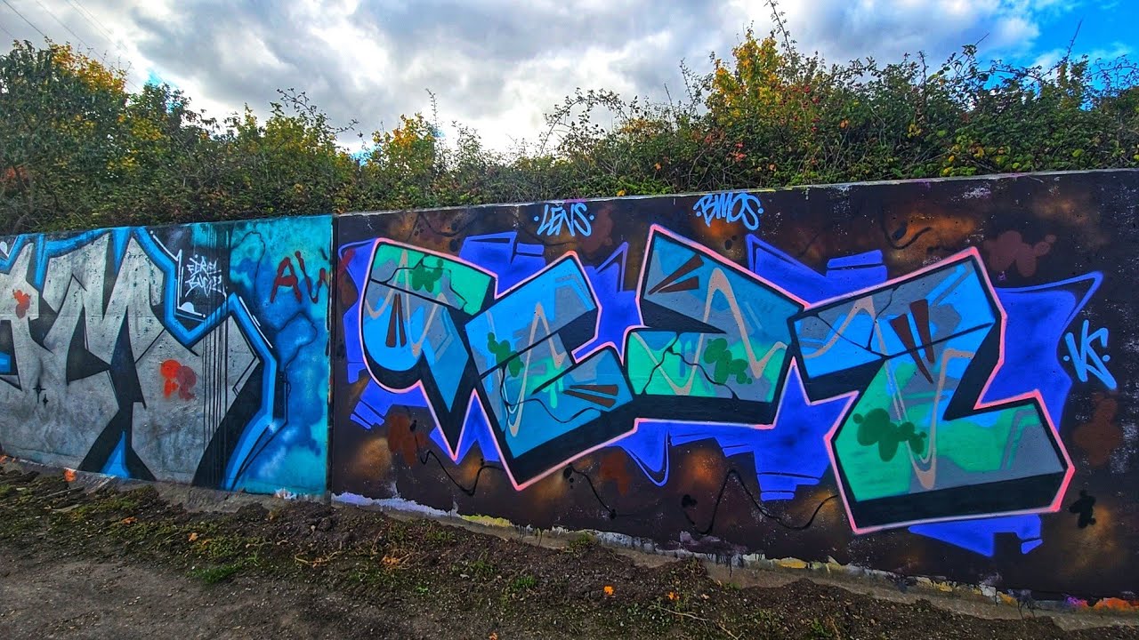 4K River Thames Walk: West Thurrock, Essex | Graffiti Wall Tour